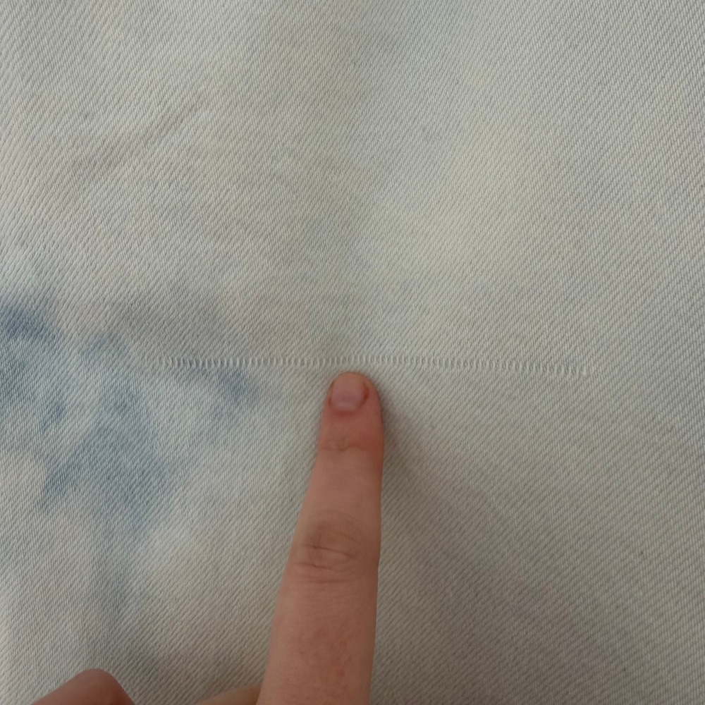 L AGENCE June Ultra High Rise Cropped Jeans Light Wash Tie Dye Size 30 - Picture 3 of 10